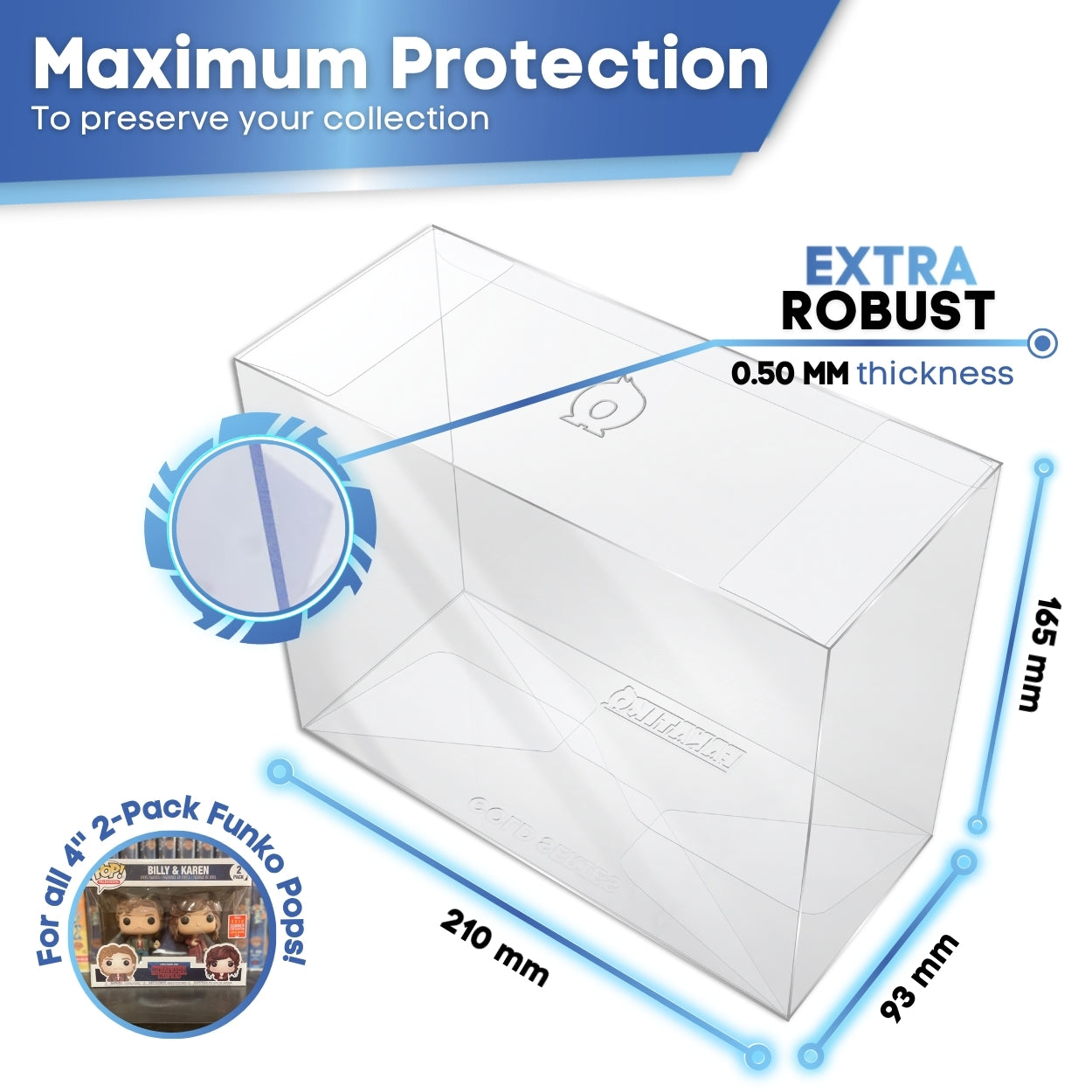 GOLD SERIES™ 2-Pack Funko Pop!® Protectors