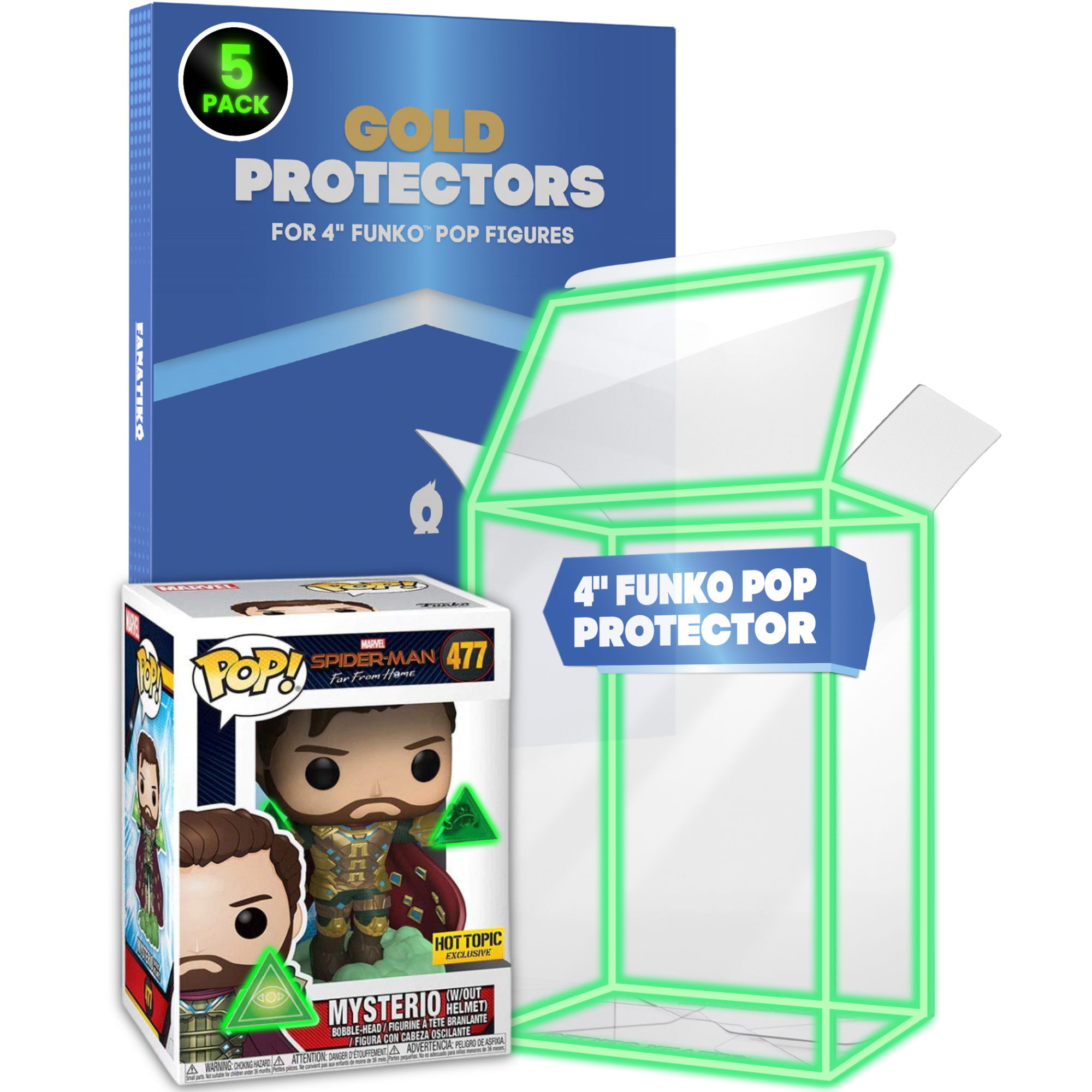 GOLD SERIES™ 4" Funko Pop!® Glossy Protectors